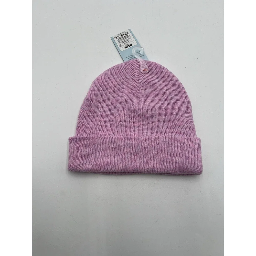Cat & Jack Pink Knit Cuffed Beanie Hat Kids One Size NWT Target Winter Cap